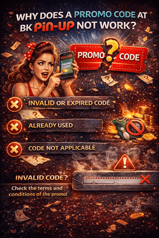 Чому промокод на сайті PinUp не працює: помилки введення, прострочений строк дії, невідповідні умови акції або обмеження акаунта